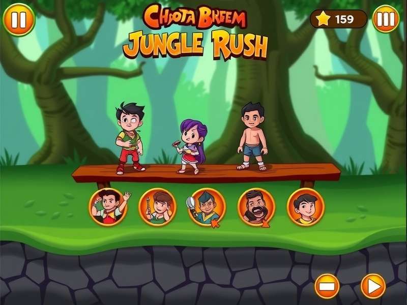 Chhota Bheem Jungle Rush character selection screen